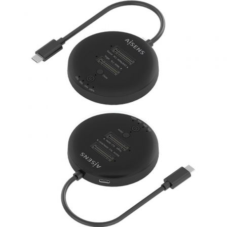 Aisens Estación de Docking Doble Bahía NVMe USB 3.2 Gen2x2 ASDS-2M2N05-BK Negro